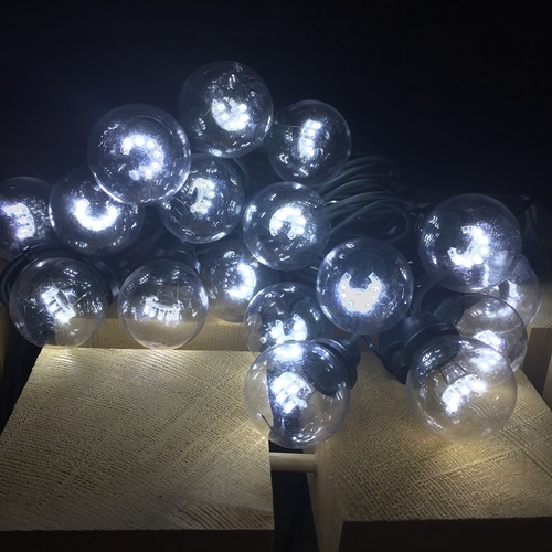 Světelný LED řetěz , 10m, 120 LED LEDOVĚ BÍLÁ