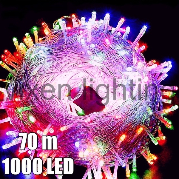 VÁNOČNÍ OSVĚTLENÍ- BOHATÝ ŘETĚZ, 1000 LED, 70m 
